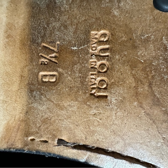 GUCCI VINTAGE BLACK SUEDE HORSE-BIT LOAFERS, Size 7.5 - Picture 3 of 6